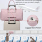 Women Weekender Travel Duffle Bag: Travel Duffel Overnight Bags with Shoe Compartment Large Carry on Tote Bag with Toiletry Bag Weekend Traveling Yoga Gym Hospital for Women with Wet Pocket Pink
