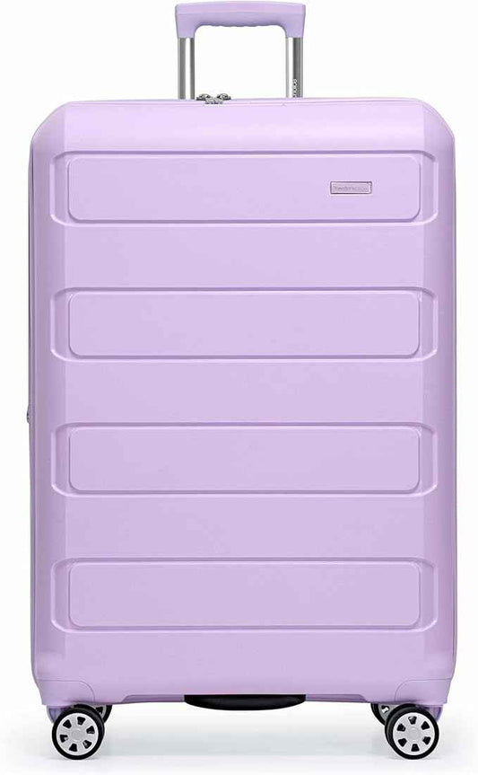 Traveler's Choice Pagosa Hardshell Expandable Luggage with Spinner Wheels, Lavender, 30-Inch Large