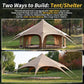 MC TOMOUNT Canvas Tent Bell Tent 16.4ft*9.2ft with Stove Jack for Glamping Family Camping Zipped Removable Floor
