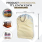 SET of 2-100% Cotton Laundry Bags Extra Large Heavy Duty, Canvas Laundry Bag with 2 Handles and Drawstring, College Laundry Bag, Washable, made in USA.