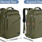MATEIN Mens Backpack for Travel, Extra Large Expandable Carry on Backpack with Hideaway Shoulder Straps for Travelling, Water Resistant Heavy Duty Daypack, Gifts for Men Women, Dark Green