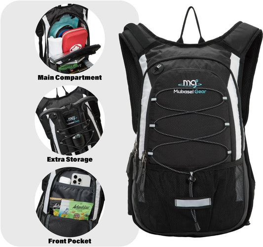 15L Insulated Hydration Backpack Pack with 2L Water Bladder Lightweight Hiking Backpack Bag for Women Men Daypack for Hiking Running Festival Camping Biking - Roamly