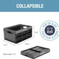 CleverMade Collapsible Storage Bins - Stone 3 Pack 32L - Stackable Containers Heavy Duty Capacity Folding Crates - Space-Saving for Home