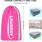 Sylfairy 2 Pack XL Laundry Bag with Strap,Heavy Duty Travel Laundry Bag,Rip-Stop Dirty Clothes Shoulder Bag with Drawstring,Easy Fit a Laundry Hamper or Basket Travel Essentials