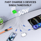 50W USB C Wall Charger Block,5-Port C Charger Fast Charging Block PD Power Adapter +QC 3.0 Multiport Type C Box Charger Cube USB A Wall Plug for iPhone 16/15/14/13 Pro Max Plus,Samsung(Green)(2-Pack) - Roamly