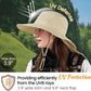 ZOORON Sun Hat for Men Women Fishing Hat with Neck Flap Wide Brim Bucket Hat UV Protection for Beach Camping Hiking