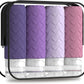 Travel Bottles for Toiletries, TSA Approved Silicone Travel Size Containers for Toiletries, BPA Free Leak Proof Refillable Essentials Accessories, Shampoo and Conditioner Bottles (Purple)