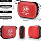 Mini First Aid Kit - 150 Piece Small Waterproof Hard Shell Medical Kit for Home, Car, Travel, Camping, Truck, Hiking, Sports, Office, Vehicle & Outdoor Emergencies- Small First Aid Medical Kit (Red)