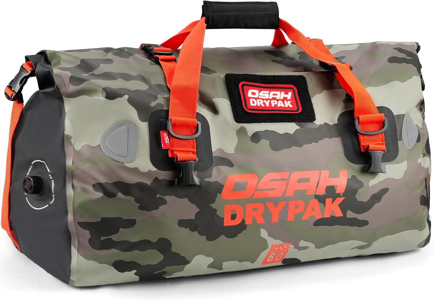 Waterproof Duffel Bag - Motorcycle Dry Bag Tail Bag with Large Storage Space, Waterproof Luggage Duffle Bags with Outer Mesh Zipper Pocket for Camping, Kayaking, Fishing & Traveling - Roamly