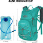 LARIPOP Hydration Backpack, 18L Hiking Backpack with 2L Water Bladder, Lightweight Water Pack for Cycling, Hiking, Biking