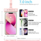 wellhouse Waterproof Phone Pouch, Waterproof Phone Case for iPhone 16 15 14 13 12 Pro Max XS Samsung, IPX8 3D Cellphone Dry Bag Beach Essentials (2 Pack - Luminous Blue & Pink7.0, 7 inch)