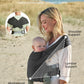Newborn Carrier, Cozy Baby Carrier, Ergonomic Cross-Back Wrap, Hands-Free with Supportive Comfort, Deep Grey