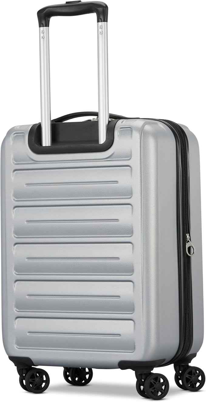 American Tourister Westridge Hardside Luggage Set with Spinner Wheels, Silver, Carry-On