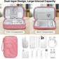Skycase Tech Pouch - Lightweight Electronics Organizer Travel Case, Double Layers Travel Cable Organizer, All-in-One Storage Bag for Charger, Cord, Phone, Flash Drive, Accessories