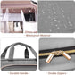 Toiletry Bag for Women with Jewelry Organizer Compartment, Jewelry Boxes for Gifts, Travel Makeup Cosmetic Bag with Hanging Hook for Full-sized Toiletries, Shampoo - Grey, Gifts for Women