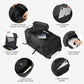 Vomgomfom 86L Collapsible Wheeled Luggage with Removable Backpack Straps,Waterproof Rolling Duffle Bag with Quilted Base,No Telescope Handle,Black - Roamly