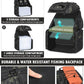 HAMBOLY Fishing Backpack with Tackle Boxes, 50L Fishing Tackle Bag with Cooler & Rod Holders, Waterproof Tackle Bag for Men