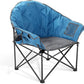 ARROWHEAD OUTDOOR Oversized Heavy-Duty Club Folding Camping Chair with Pocket, Cup Holder, Portable, Padded, Moon, Round, Saucer, Supports 330lbs, Carrying Bag