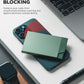 VULKIT Pop up Card Holder Minimalist Credit Card Holder RFID Blocking Slim Metal Card Case for Men or Women(Midnight Green)