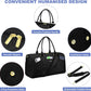 Women Duffle Weekender Travel Bag: Large Duffel Bags with Shoe Compartment Carry On Overnight Tote Bag with Wet Pocket Toiletry Bag Traveling Weekend Gym Yoga Hospital Bags for Labor & Delivery Black