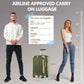Joyway 20in Carry On Luggage with Cup Holder and USB Port, 25% Expandable Capacity, Smart Suitcase with Anti Slip Wheels and Handbag, Perfect for Men and Women 3 Piece Set DarkGreen
