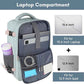 Taygeer Personal Item Backpack for Men Women, Travel Backpack Carry on Luggage Flight Approved with Water Bottle Pocket & Shoe Pouch, Large Weekender Work Bag for Hiking Gift, Gray Powder