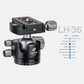Leofoto Professional Camera Tripod, 50" Compact Carbon Fiber Tripod for DSLR Video Camcorder, 4 Leg Sections, 360° Ball Head, Max Load 8KG/18Lb (LS-254CX+LH-36)