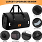 Waterproof Duffel Bag, 30L Roll-top Motorcycle Dry Bag with Air Valve & Quick-fixed Straps, Travel Duffle Bags for Kayaking Paddle Boarding Rafting Boating Camping Riding Fishing - Black