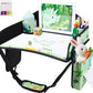 Kids Travel Tray, Kids Travel Trays for Car Seat, Road Trip Essentials for Toddler, Carseat Lap Tray with Dry Erase Board & Storage Organizer for Road Trip Activities for Kid, Green