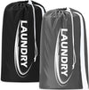 Sylfairy 2 Pack XL Laundry Bag with Strap,Heavy Duty Travel Laundry Bag,Rip-Stop Dirty Clothes Shoulder Bag with Drawstring,Easy Fit a Laundry Hamper or Basket Travel Essentials