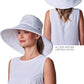 Coolibar UPF 50+ Women's Brittany Beach Hat - Sun Protective White