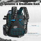 Piscifun Fishing Tackle Backpack with Rod Holders & 4 Tackle Boxes, 42L Outdoor Fishing Bag with Waterproof Rain Cover