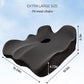 Seat Cushion, X-Large Memory Foam Office Chair Cushion, for Pressure Relief Sciatica & Pain Relief for Long Sitting Hours on Office/Home Chair, Car (Grey)