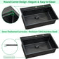 Kitchen Sink, 33 x 22 Drop in Kitchen Sink Gunmetal Black 16 Gauge Stainless Steel Kitchen Sinks Single Bowl Workstation Sink with Cutting Board