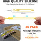 [25Park]UMUST Silicone Cable Ties,Reusable Cable Management Organizer,Cable Straps,Cord Ties,Multipurpose Elastic Cord Organizer for Bundling and Fastening Cable Cords Wires(Multi -colored)