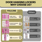 35 Pocket Over the Door Shoe Organizer,Reusable Breathable Large Mesh Bag Men's & Women's Sneaker Organizer,Shoe Organizer for Kids,Hanging Shoe Storage Hanging Bag (Pink)