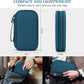 FYY Electronic Organizer, Travel Cable Organizer Bag Pouch Electronic Accessories Carry Case Portable Waterproof Double Layers Storage Bag for Cable, Cord, Charger, Phone, Earphone, Medium Size, Green
