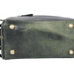 10" Premium Leather Toiletry Travel Pouch With Waterproof Lining | King-Size Handcrafted Vintage Dopp kit By Aaron Leather Goods (Seaweed Green) - Roamly