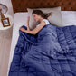 L'AGRATY Weighted Blanket - 60"x80" 20lbs Cooling Breathable Heavy Blanket Microfiber Material with Glass Beads for Adult All-Season Summer Fall Winter Soft Thick Comfort