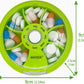 INVODA Weekly Pill Organizer 7 Compartment Rotating Pill Box for Daily Medication & Vitamins - Portable Travel Pill Case Fish Oil Supplements Vitamins Organizer (Green+Bag)