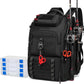 Fishing Tackle Backpack,40L Tackle Bag with 2 Rod Holders,Water-Resistant Large Storage Fishing Gear and Equipment(Black,4 Tackle Boxes)
