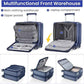 3 Piece Luggage Set 16 Inch Carry On with Front Opening, Expandable PC Hardshell Suitcase with 14" Cosmetic Case & Handbag, Lightweight Underseat Rolling Luggage with TSA Lock & PVC Cover