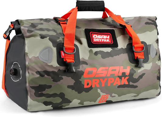 Waterproof Duffel Bag - Motorcycle Dry Bag Tail Bag with Large Storage Space, Waterproof Luggage Duffle Bags with Outer Mesh Zipper Pocket for Camping, Kayaking, Fishing & Traveling - Roamly