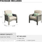 HOOOWOOO Patio Furniture Set,2 Pieces Outdoor Wicker Chairs Set,All Weather Deck Bistro Chairs with Comfy High Back,Beige