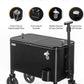 VINGLI 80 Quart Wagon Rolling Cooler Ice Chest, w/Long Handle and 10" Wheels, Portable Beach Patio Party Bar Cold Drink Beverage, Outdoor Park Cart on Wheels
