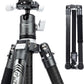 Fotopro Carbon Fiber Tripod for Camera 2lbs Ultralight 62 Inch Travel Camera Tripod Max Loads Up 22lbs X-Aircross 3 Grey