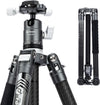 Fotopro Carbon Fiber Tripod for Camera 2lbs Ultralight 62 Inch Travel Camera Tripod Max Loads Up 22lbs X-Aircross 3 Grey