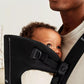 BabyBjörn Baby Carrier Mini, Black, Woven | Newborn Carrier (7-25 lbs), Ergonomic, Easy-to-Use
