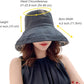 Women Wide Brim Sun Hats Metal Wired Edge Summer UV Protection Beach Fishing Hat for Hiking Garden Travel Chin Strap