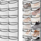 2 Packs Over the Door Shoe Organizer, 24 Extra Large Mesh Pockets Hanging Shoe Boots Rack Holder, Closet Hanging Organizers for Storage Sneakers High Heeled Shoes Slippers (White)